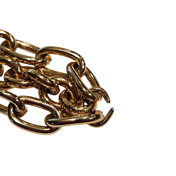 Givenchy Bracelet NWT Defective Needs Repair Vintage Gold Tone Chunky Chain - Picture 5 of 13